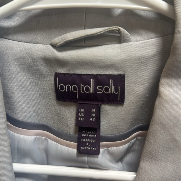 LTS Long Tall Sally Elegant Gray Blazer Jacket size 10 - Picture 3 of 8